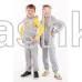Спортивний костюм трійка для хлопчика світло-сірий з жовтим